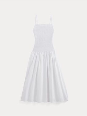Everlane White Gauze Open-Back Dress